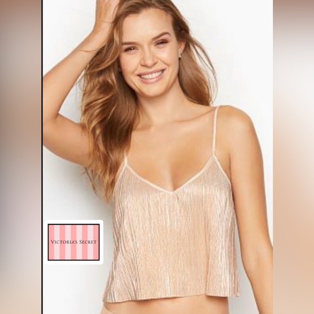 Women's-Victoria secret gold crop tank. Size Large.